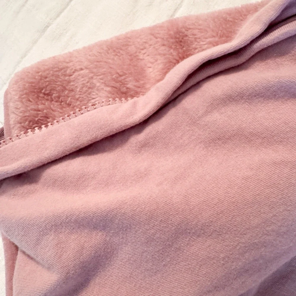 Osh Kosh Pink Fleece Jacket Size 18 Months- Pink-‎ Soft Jersey Lined- Zip Up